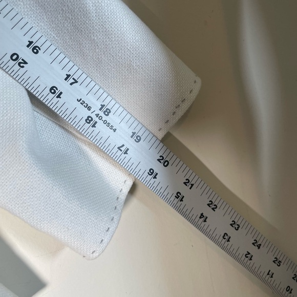 Boden Linen Cotton Lady Jacket Blazer  Winter White Peter Pan Collar Sz 10 - Picture 9 of 16